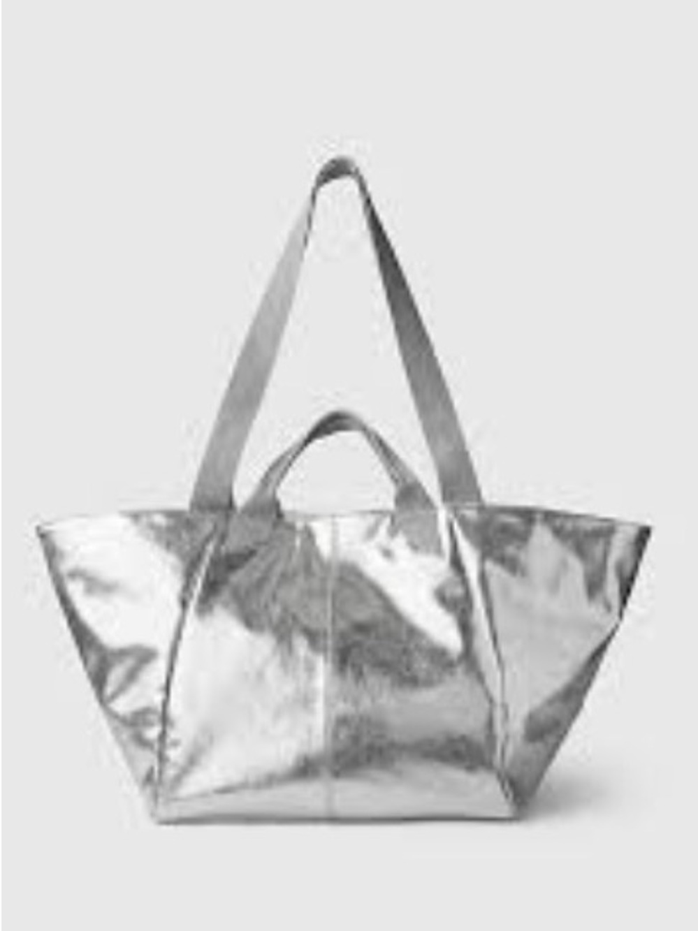 Gap Metallic Vegan Leather Tote Bag